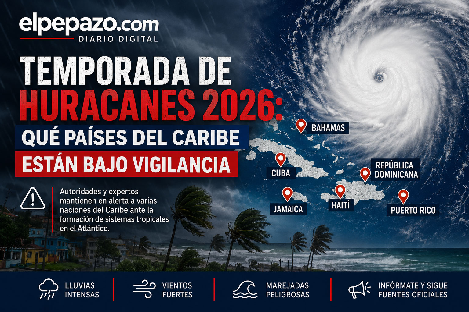Temporada de huracanes 2026: países del Caribe bajo vigilancia por actividad ciclónica en el Atlántico