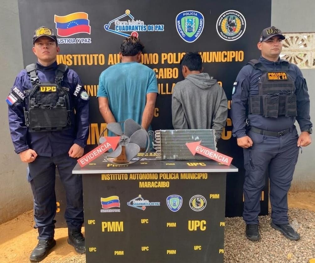 Polimaracaibo desarticula presunto grupo dedicado al hurto de comercios: dos detenidos